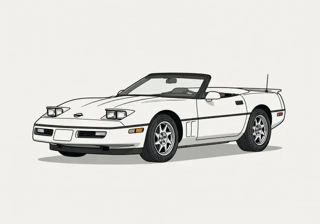1986 Chevrolet Corvette B&M SuperVette Convertible