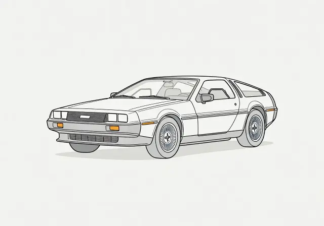 1981 DeLorean DMC-12 Back To The Future Time Machine Coupe