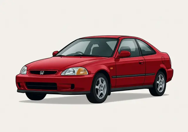 1996 Honda Civic EX Coupe (14" Wheels)