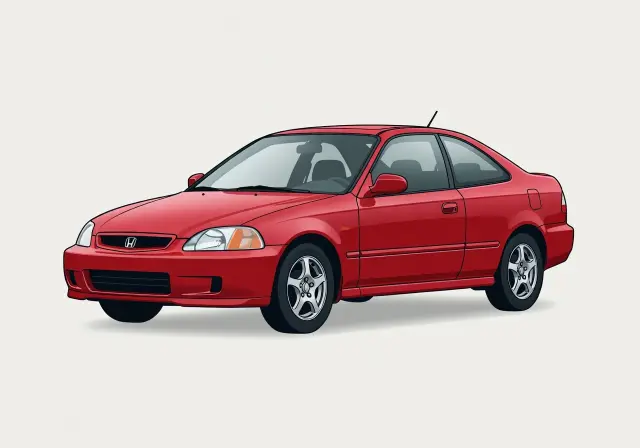 1996 Honda Civic EX Coupe (15" Wheels)