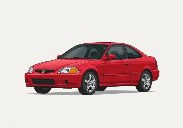 1996 Honda Civic EX Coupe (17" Wheels)