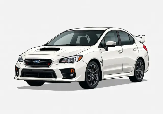 2020 Subaru WRX Series.White Sedan