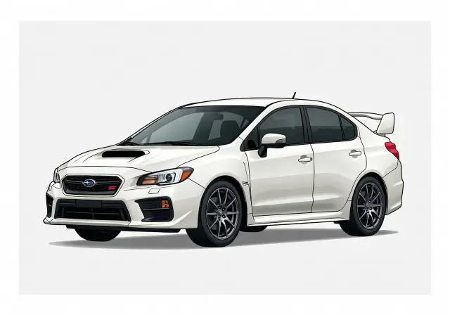 2020 Subaru WRX STI Series.White Sedan