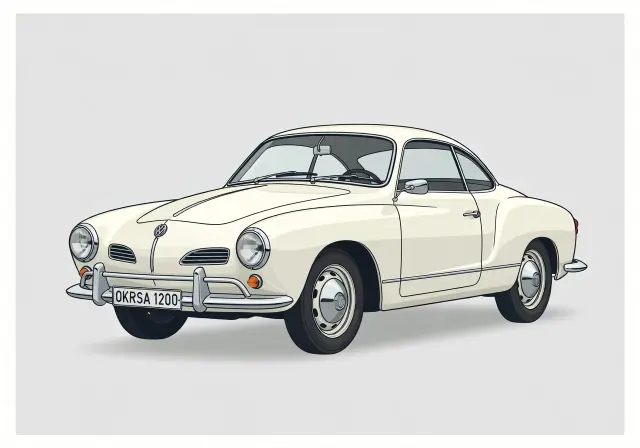1957 Volkswagen Karmann Ghia Okrasa 1200 Coupe
